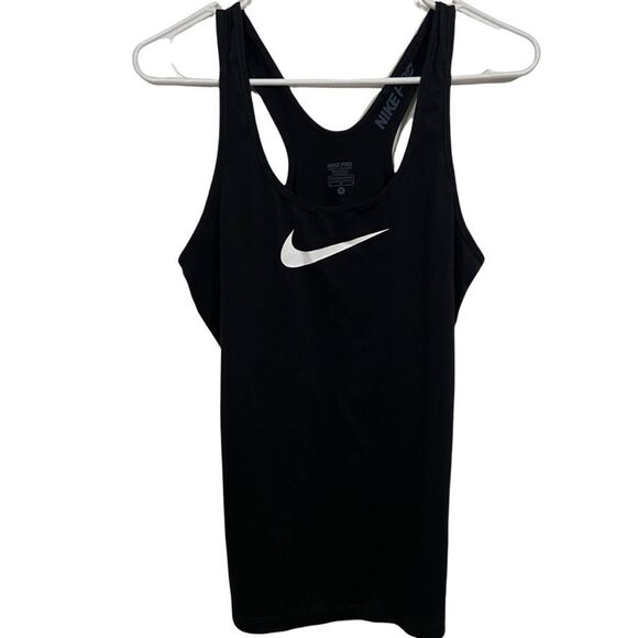 Nike Pro Black Graphic Racerback Activewear Tank Top - Picture 1 of 3